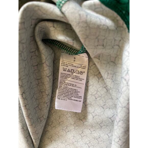 Banana Republic Patterned Green Dress Lightweight Casual Holiday Size Small - Picture 7 of 9